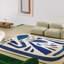 Alpha Hand Tufted Wool Area Rug in Blue-2076266238