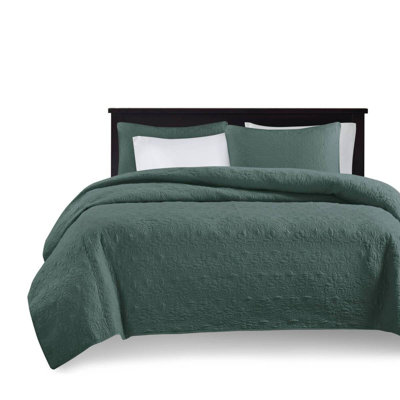 Reversible Green Bedding Sets, Polyester Comfort, Cozy Bedroom