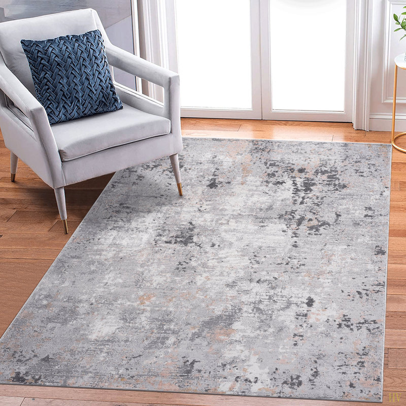 Tapis abstrait 8 x 10 Marfi Collection, Rectangle 7 pi 9 po x 10 pi