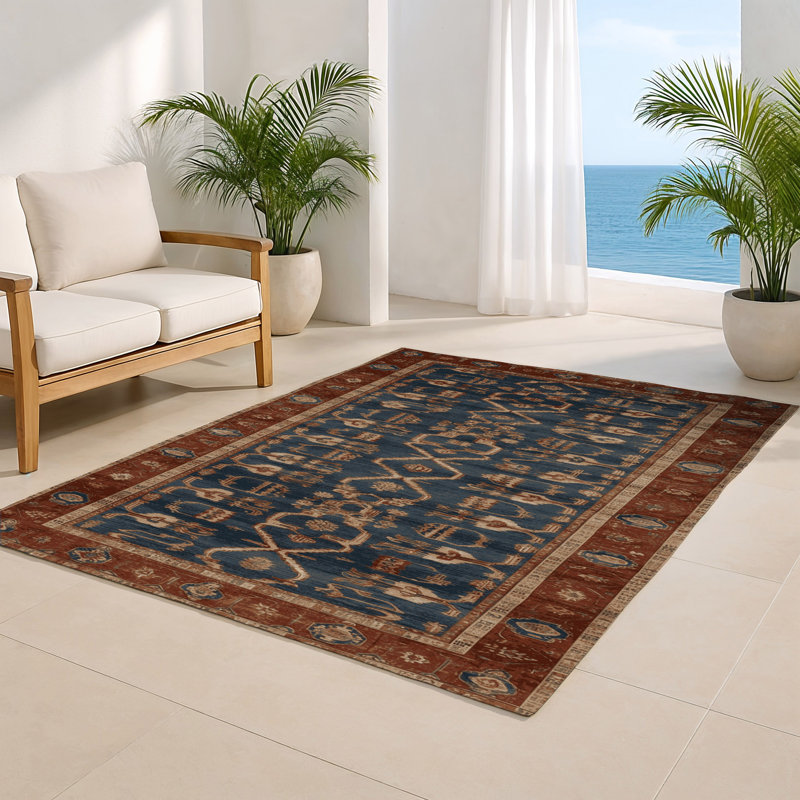 Tapis turc intérieur et extérieur brun, Rectangulaire 8 pi x 10 pi