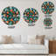 Horloge murale orange et bleue-242055369