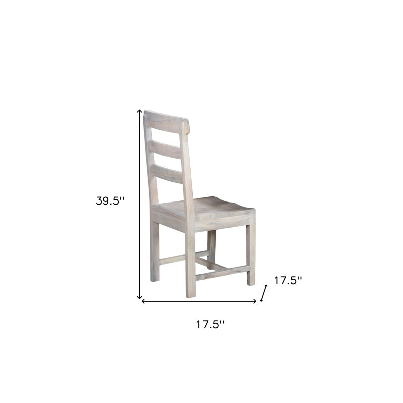 Ensemble de deux chaises d'appoint en bois blanc