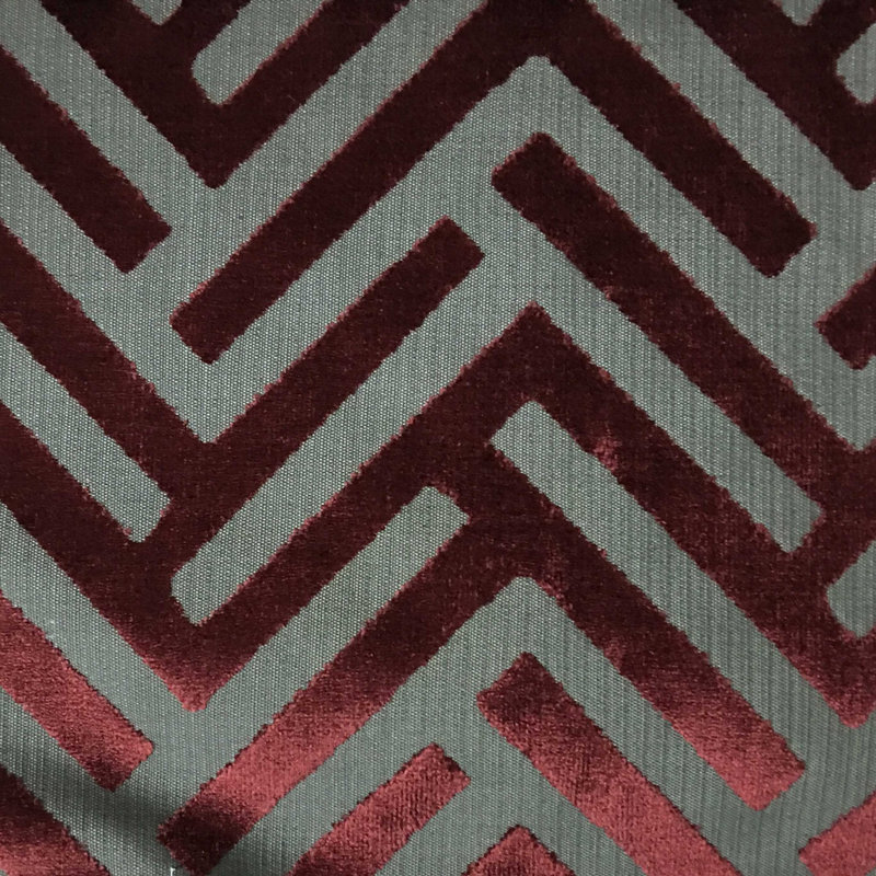 Tissu de revêtement en velours coupé, Henné