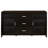 Nyler Cappuccino 3-Drawer Rectangular TV Console