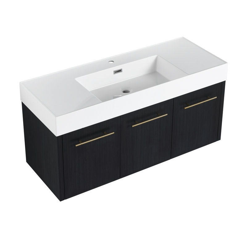 Amondo 46.88'' Single Bathroom Vanity with Resin Top