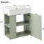 Meuble-lavabo flottant moderne de 21,6 po avec lavabo en céramique - parfait pour les petites salles de bain, rangement à gauche-1713146135
