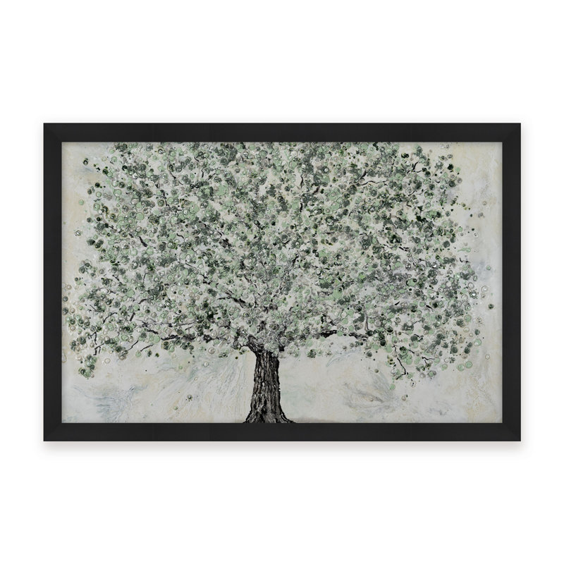 Nature Inspired "Radiant Renewal" Canvas Wall Art By , 30" H x 40" W, Framed Print, Black
