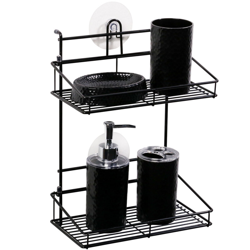 Trevor Suction Shower Caddy, Black