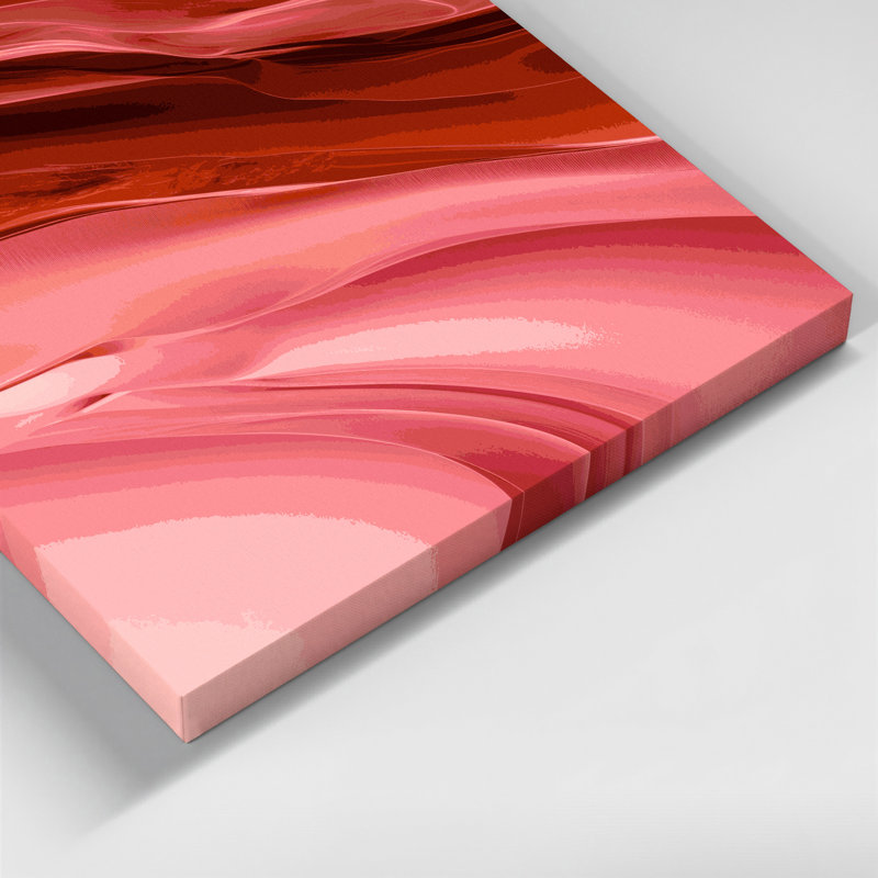 Art mural sur toile dégradé abstrait rouge 96, 20" H x 30" W