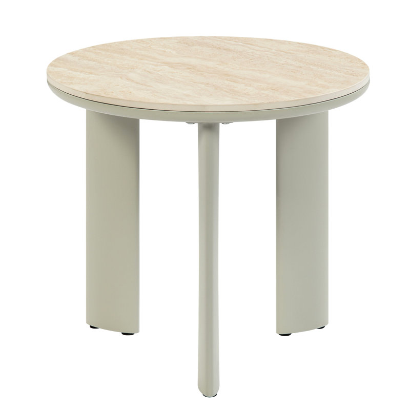 Table d'appoint en céramique en gris - Ajoute un élément élégant qui rehausse la décoration intérieure