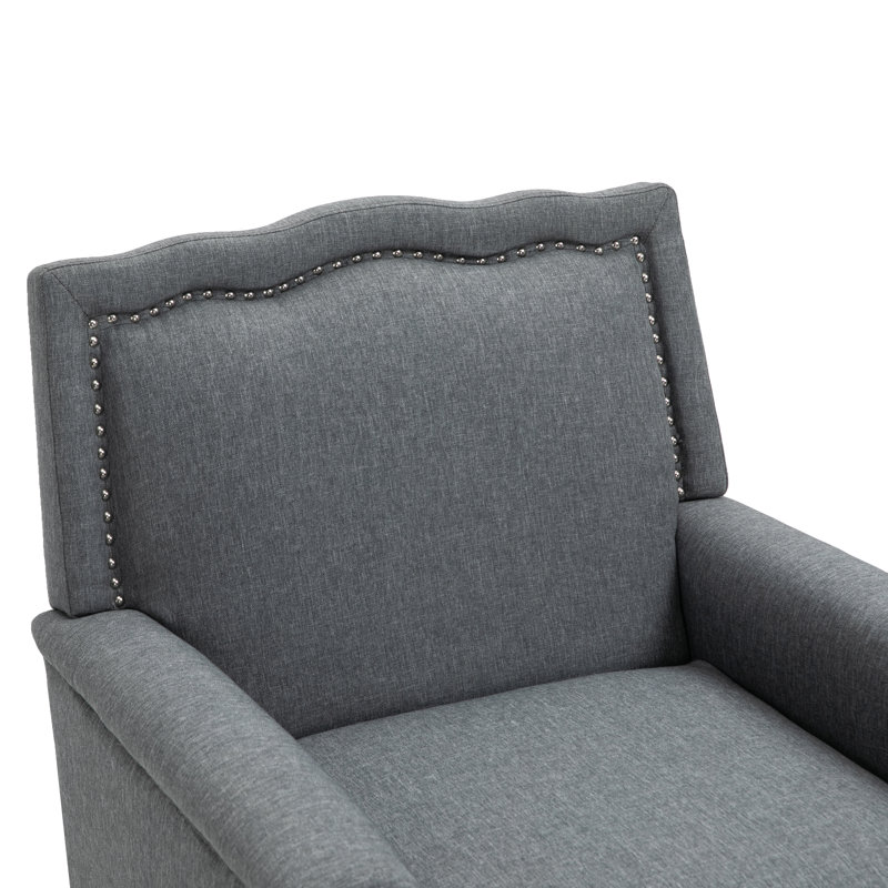 Arian Upholstered Armchair, Gray Linen Blend