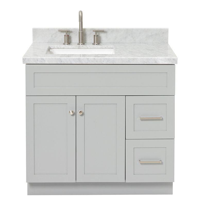 Ensemble de meuble-lavabo simple 37 po Hamlet, Gris
