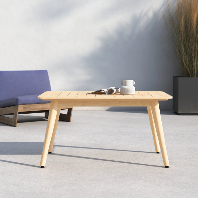 Tempo Rectangular Teak Outdoor Coffee Table , 39'' in. W 23'' in. D