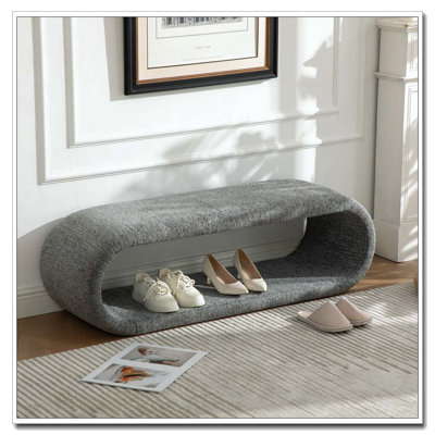 52.17"Wide Chenille Upholstered Bench