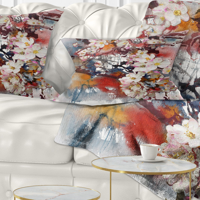 Coussin lombaire en fond de fleur