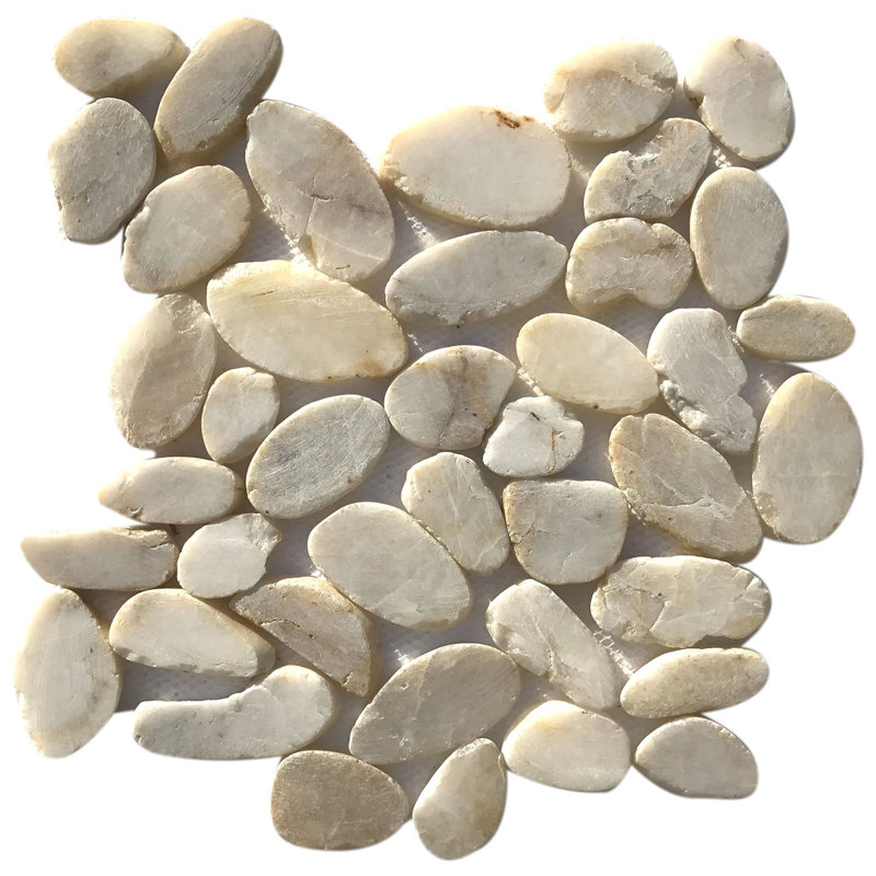 Altuve 0.38" x 12" Natural Stone Mosaic Wall & Floor Tile, Sand