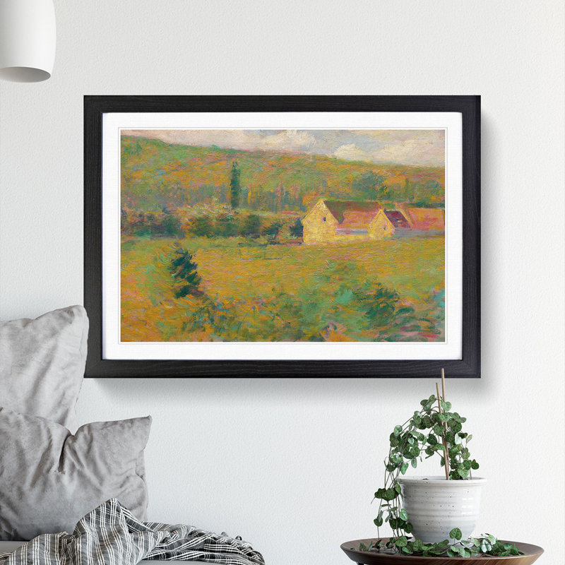 La Ferme De La Dime by Theodore Earl Butler - Picture Frame Painting, 48cm H x 65cm W x 2cm D, Black Framed