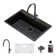 Karran Quartz 33'' X 22'' Single Bowl Drop-in Kitchen Sink With Faucet