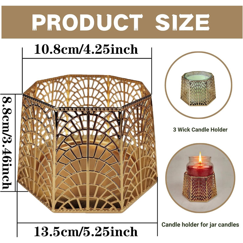 4'' H Metal Candle Accessories