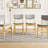 4-piece Rustic Farmhouse Dining Chair - Natural & Gray Fabric