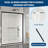56-60" x 72" Semi-Frameless Double Sliding Shower Door, 1/4" Clear Tempered Glass, Bypass Design with Matte Black Frame