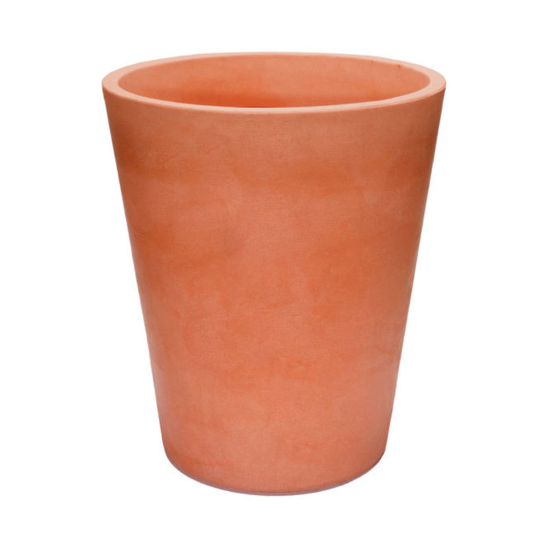 Ebern Designs Eco-friendly Round Pot Planter, Cozumel. Indoor/outdoor Use, Four Season Use, Terracota