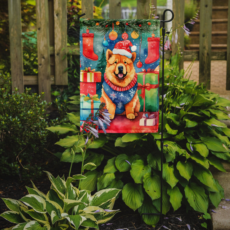 Drapeau de jardin en polyester à 2 faces, H 15,5 po x l 11,25 po