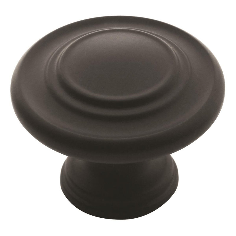 Inspirations 1 5/16" Diameter Mushroom Knob, Matte Black