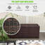 Boîte de rangement extérieure de 175 gallons avec doublure intérieure, boîte de rangement en osier de rotin PE avec lève-bar pneumatique-114864674