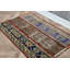 Tapis Oushak rétro bleu à patchwork idéal pour la cuisine ou comme petit tapis d'entrée