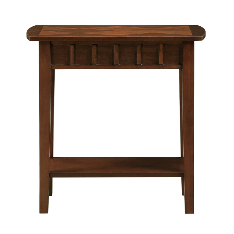 Bolander End Table with Shelf, Espresso, 24''H x 24''W x 12''D