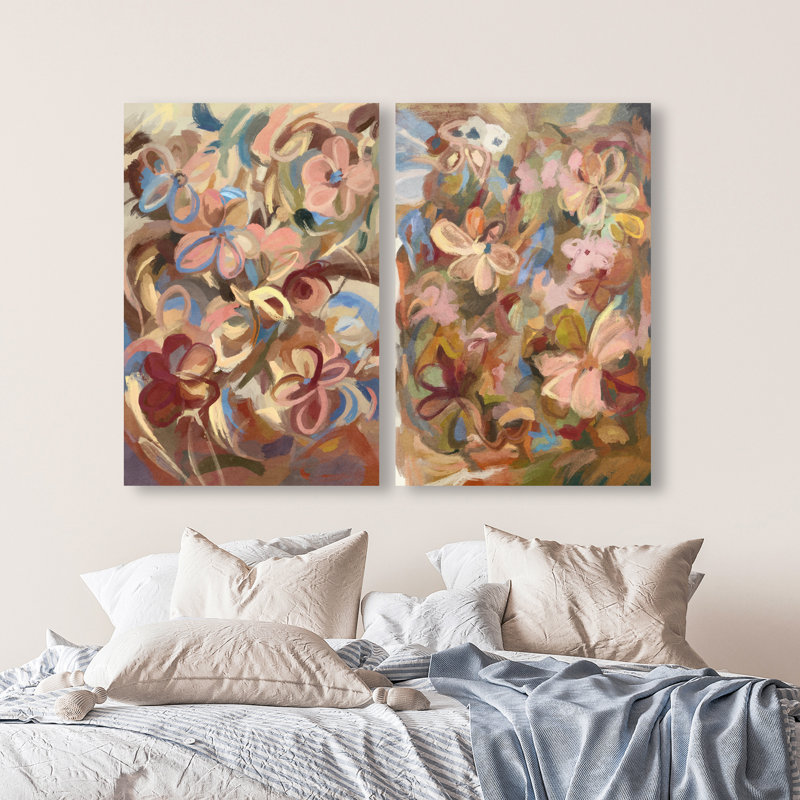 Moving Eden Set Canvas Abstract Print by Oliver Gal, Black Frame, 10 x 15, 60"H x 40"W, Gallery Wrapped