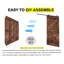 Porte de grange en bois massif DIY 3 en 1 pour chambres, espaces de rangement, placards-93928297-93928310