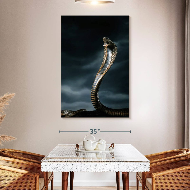 Poisonous Cobra, 51" H x 34" W
