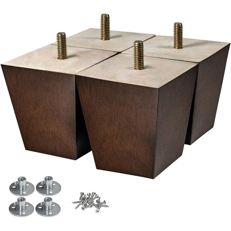 Ensemble de 4 pieds de canapé en bois Wood Legs