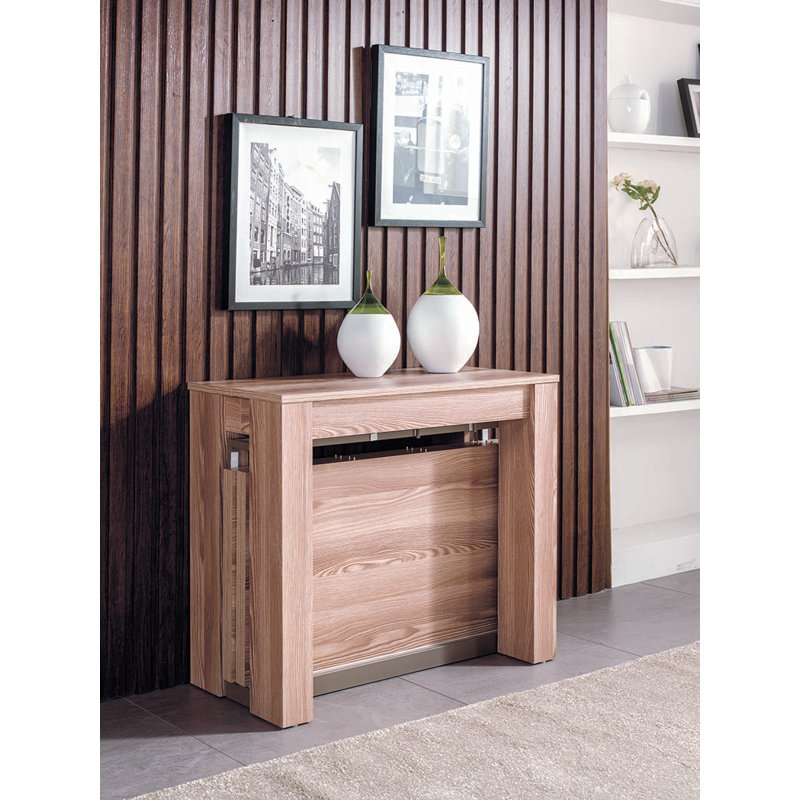 16.1'' to 94.9'' Extendable Rectangular Dining Table for 4-10 Seat, Multifunctional Extendable Console Table