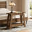 Rustic Console Table,2-Tier Entryway Table,Narrow Sofa Table