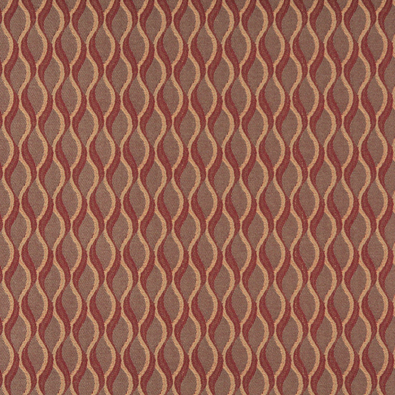 Tissu rayé ondulé, Rouge