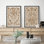 «Mid-Century Yellow Grey», 2 pièces sur toile