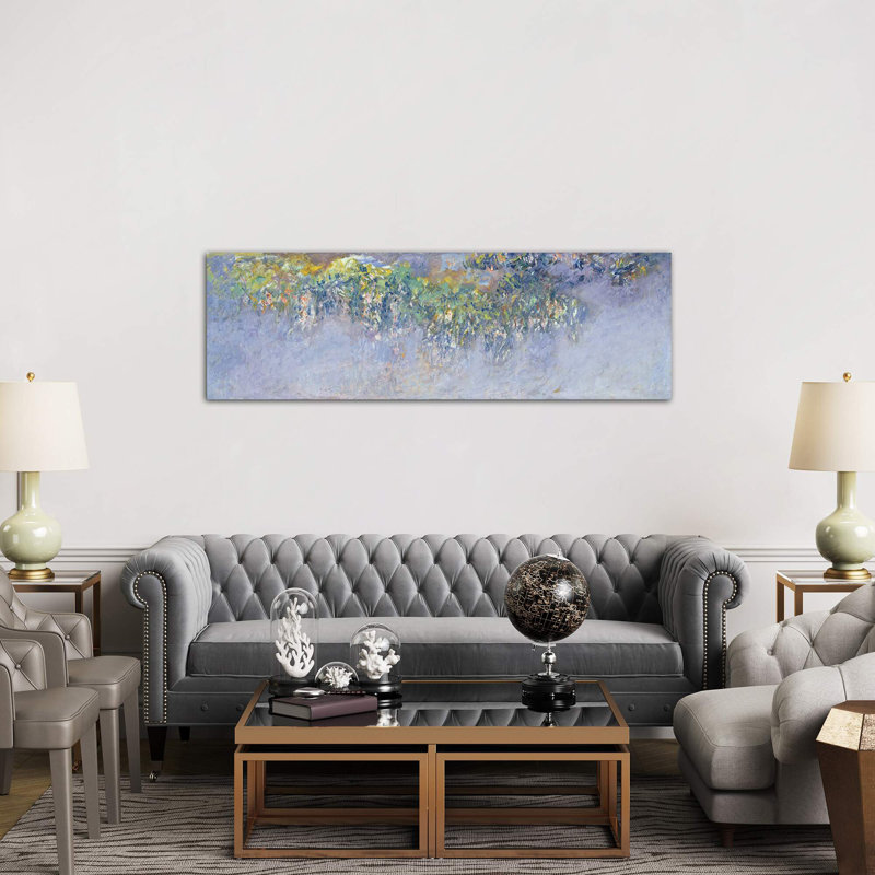 Wisteria, 1919-20 by Claude Monet - Panoramic Painting on Canvas, 152.4 cm H x 50.8 cm W x 1.91 cm D, No Frame