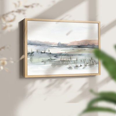 Marsh Cattails II -Framed Print - Restickable