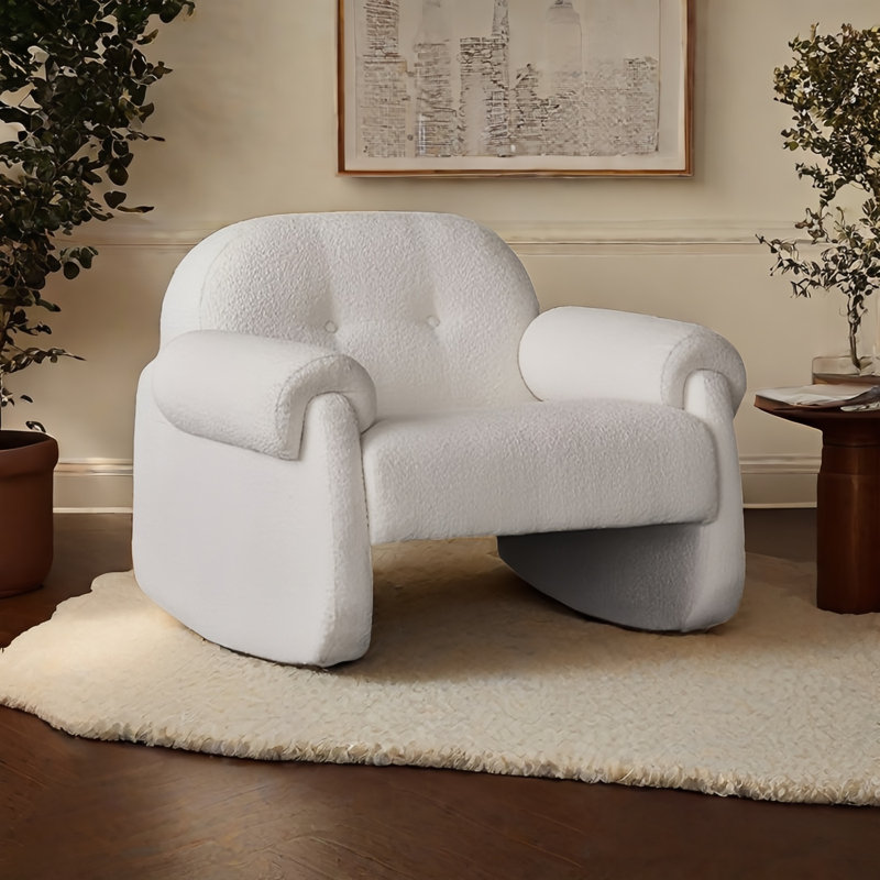 Chaise berçante en bois massif