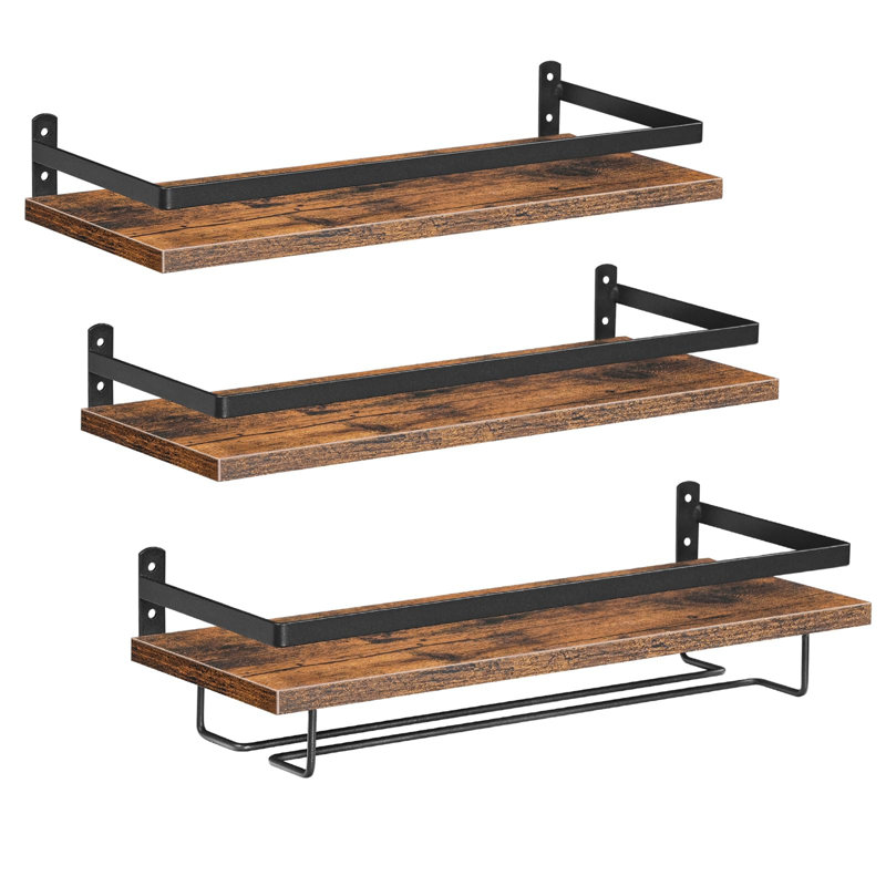 Brijesh Wall Mounted Wine Glass Rack Brown