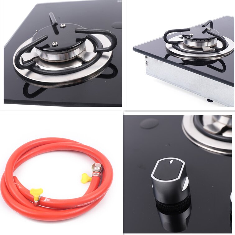 2 Burner LPG Gas Stove With Tempered Glass For RV