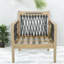 Chaises longues Comfort, chaises de patio modernes en corde de bois d'acacia