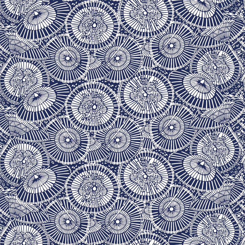Sombrillas Geometric Wallpaper Roll, Mostaza