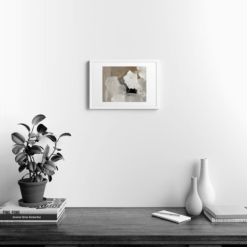 «Dolomite» encadré sur papier par Dan Hobday, Cadre blanc, H 13 po x l 19 po