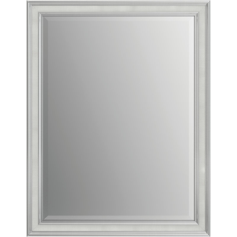 Miroir de salle de bain biseauté Deluxe, 41,34 po x 29,33 po, Nickel