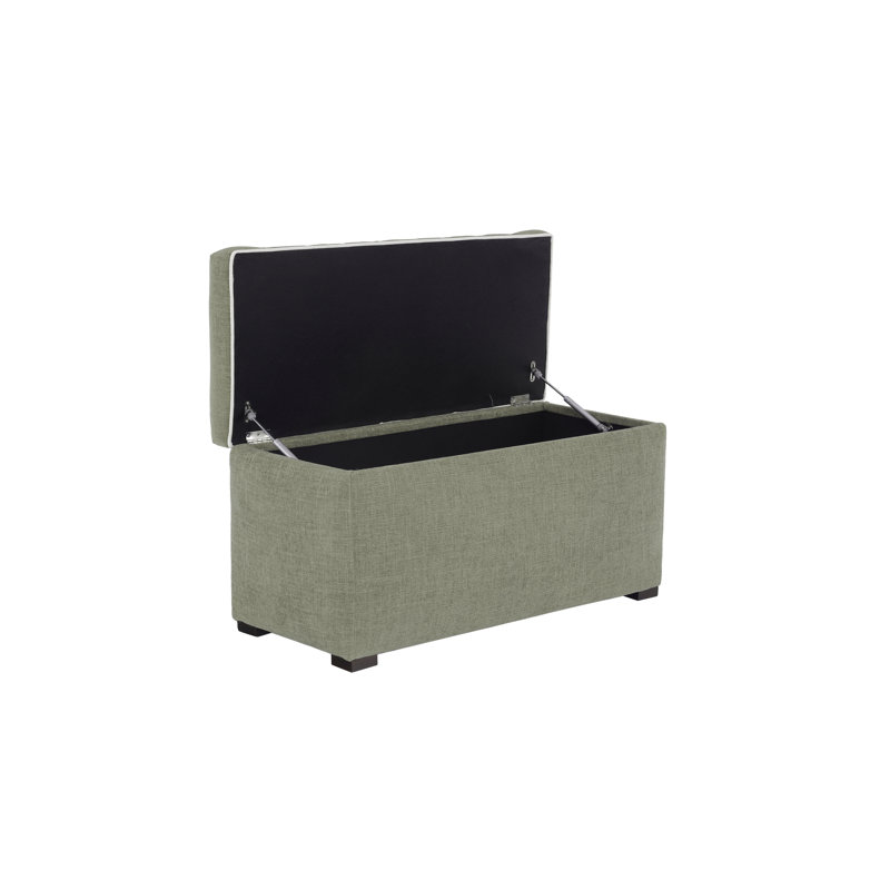 Angela Channel Tufted Storage Bench, Moss