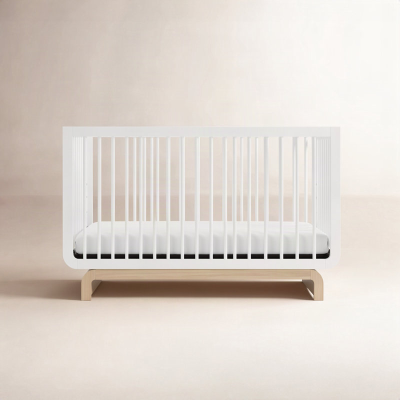 Santorini 5-In-1 Convertible Crib, White/Driftwood, Crib